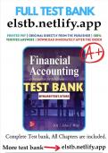 Test Bank for Financial Accounting Information for Decisions 10th Edition by Wild