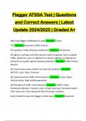 Flagger ATSSA Test | Questions and Correct Answers | Latest Update 2024/2025 | Graded A+