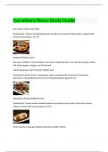 Carrabba-s Menu Study Guide with complete solutions