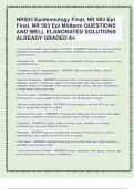 NR503 Epidemiology Final, NR 503 Epi  Final, NR 503 Epi Midterm QUESTIONS  AND WELL ELABORATED SOLUTIONS  ALREADY GRADED A+ 
