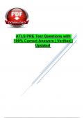 ATLS PRE Test Questions with 100% Correct Answers | Verified | Updated  (2024/2025)