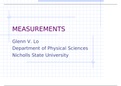 MEASUREMENTS 