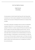 Think  Piece  Concussion.docx     Unit V Essay Think Piece Concussion  Waldorf University Critical thinking   The ethical perspectives of both the National Football League (NFL) and Dr. Bennet Omalu concerning the issue of chronic traumatic encephalopathy