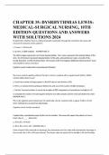 CHAPTER 35: DYSRHYTHMIAS LEWIS: MEDICAL-SURGICAL NURSING, 10TH EDITION QUESTIONS AND ANSWERS WITH SOLUTIONS 2024