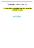 TEST BANK FOR INTERMEDIATE ACCOUNTING: IFRS EDITION, 2E