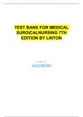 TEST BANK FOR MEDICAL SURGICAL NURSING 7TH EDITION BY LINTON