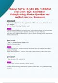 Modules 7,8,9 & 10: NUR 2063 / NUR2063 (New 2024 / 2025) Essentials of  Pathophysiology Review-Questions and Verified Answers - Rasmussen 