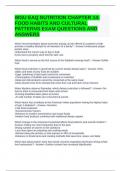 WGU EAQ NUTRITION CHAPTER 14: FOOD HABITS AND CULTURAL PATTERNS EXAM QUESTIONS AND ANSWERS