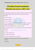 PSI Online Practice Examination Questions and Answers (100% Pass)