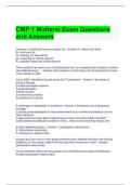 CMP 1 Midterm Exam Questions and Answers 