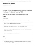 Chapter 2_ The Nurses Role in Maternity, Womens Health, and Pediatric Nursing_Nursing Test