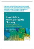 TEST BANK PSYCHIATRIC MENTAL HEALTH NURSING CONCEPTS OF CARE IN EVIDENCE-BASED PRACTICE 9TH EDITION 