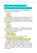 BIOCHEM C785 MODULE 3 MYOGLOBIN AND HEMOGLOBIN.