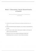 NR 509 Week 1 Discussion: Social Determinants of Health: Economic Stability