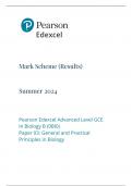 Mark Scheme (Results) Summer 2024 Pearson Edexcel Advanced Level GCE In Biology B (9BI0) Paper 03: General and Practical Principles in Biology