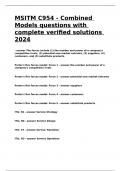 MSITM C954 - Combined Models questions with complete verified solutions 2024