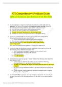 ATI Comprehensive Predictor Exam (Detail Solutions and Resource for the test)