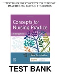 Concepts for Nursing Practice 3rd Edition Giddens Test Bank