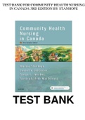 Community Health Nursing in Canada 3rd Edition Stanhope Test Bank