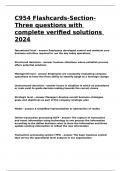 C954 Flashcards-Section-Three questions with complete verified solutions 2024