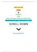 Official June 2024 AQA AS ECONOMICS 7135/1 Paper 1 The Operation of Markets and Market Failure Merged Question Paper + Mark Scheme + Insert