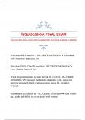 WGU D169 OA FINAL EXAM WITH GUARANTEED ACCURATE ANSWERS |VERIFIED