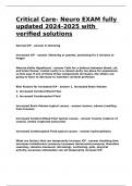 ATI RN VCS Safety Dosage Calculation of Critical Care Medication 3.0 with verified solutions