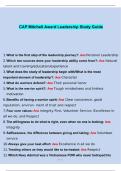 CAP Mitchell Award Leadership Study Guide Actual Questions and Answers 2024/2025 Solved 100%