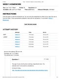 MATH 221 Week 1 Homework; Statistics for Decision-Making 