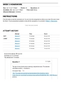 MATH 221 Week 1 Homework; Statistics for Decision-Making