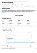 MATH 221 Week 1 Homework; Statistics for Decision-Making