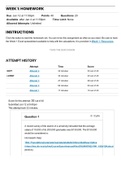 MATH 221 Week 1 Homework; Statistics for Decision-Making