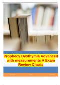 Prophecy Dysthymia Advanced with measurements A Exam Review Charts