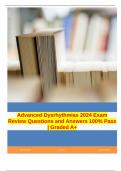 Advanced Dysrhythmias 2024 Exam Review Questions and Answers 100% Pass | Graded A+