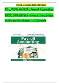 Solution Manual for Payroll Accounting 2024, 34th Edition by Bernard J. Bieg, Bridget Stomberg, Verified Chapters 1 - 7, Complete Newest Version