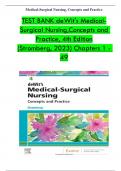 TEST BANK For Dewit's Medical-Surgical Nursing, Concepts and Practice, 4th Edition (Stromberg, 2023), Verified Chapters 1 - 49, Complete Newest Version