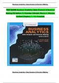 TEST BANK For Business Analytics: Data Analysis & Decision Making, 7th Edition by S. Christian Albright, Wayne L. Winston, Verified Chapters 1 - 19, Complete Newest Version