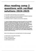 Atsa reading comp 2 questions with verified solutions 2024-2025