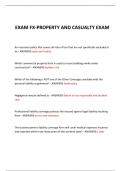  EXAM FX-PROPERTY AND CASUALTY EXAM 2024 QUESTIONS AND ANSWERS