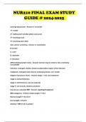 NUR210 FINAL EXAM STUDY GUIDE @ 2024-2025 