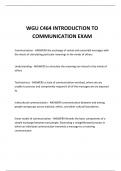  WGU C464 INTRODUCTION TO COMMUNICATION EXAM 2024 QUESTIONS AND ANSWERS