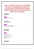 Exam 1: NUR176/ NUR 176 (New 2024/2025 Updates BUNDLED TOGETHER WITH COMPLETE SOLUTIONS) Concepts of Adult Health Nursing for the Practical Nurse I | Questions and Verified Answers| 100% Correct - Hondros