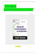 TEST BANK For Health Assessment in Nursing, 7th Edition by Weber