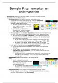 Domein F samenwerken en onderhandelen