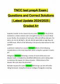 TNCC test prepA Exam | Questions and Correct Solutions | Latest Update 2024/2025 | Graded A+