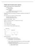 Welfare State Economics complete lecture summary