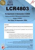 LCR4803 Assignment 2 (COMPLETE ANSWERS) Semester 2 2024  - DUE 16 September 2024