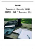 TLI4801 Assignment 2 Semester 2 2024 (658416) - DUE 17 September 2024