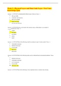 MIS 589 Week 2  Physical Layer and Data Link Layer - Test Your Knowledge Quiz (WITH COMPLETE ANSWERS)