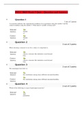 PSYC 3003 Week 3 Quiz - Question and Answers (100% COMPLETE)